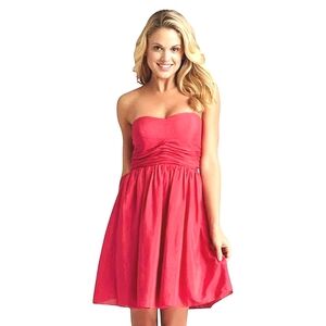 NWT Jessica Simpson Strapless Fuchsia Pink Chiffon Dress Party Prom Formal 8
